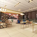 Elegant Jewelry Store Interior With Glass Display Cases And Pendant Lighting