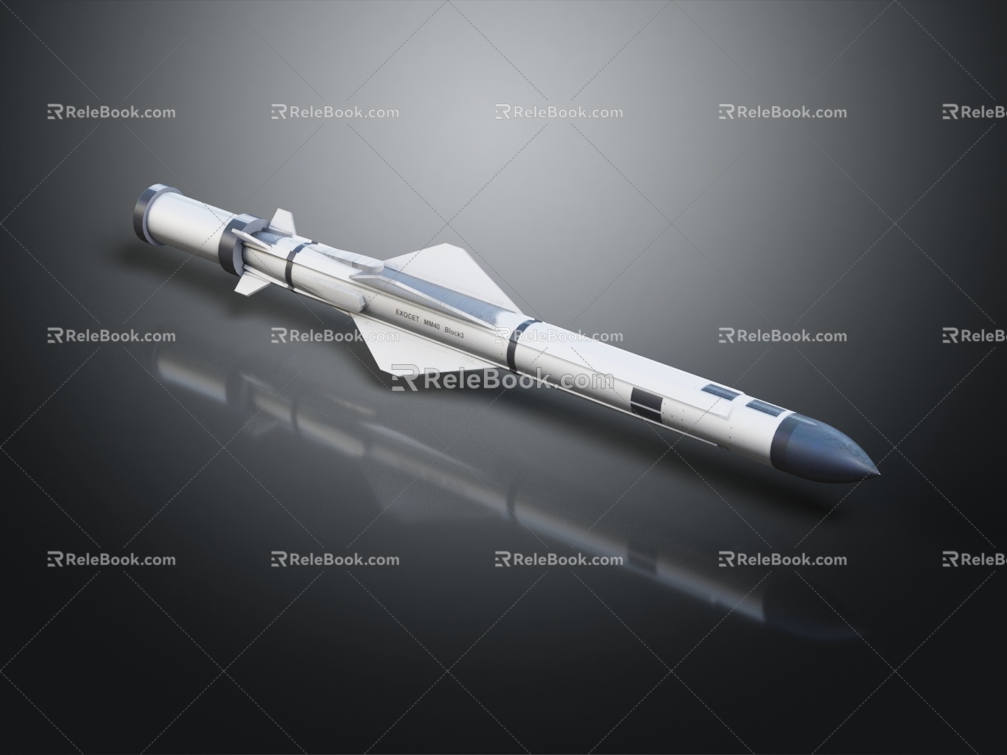 Modern Missile Bomb Airborne Missile 3d model