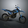 Blue Off Road Motorcycle With Modern Design And Black Seat Large Tires