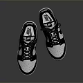 Comfortable Black And White Casual Sneakers With Lace Up Design And White Sole