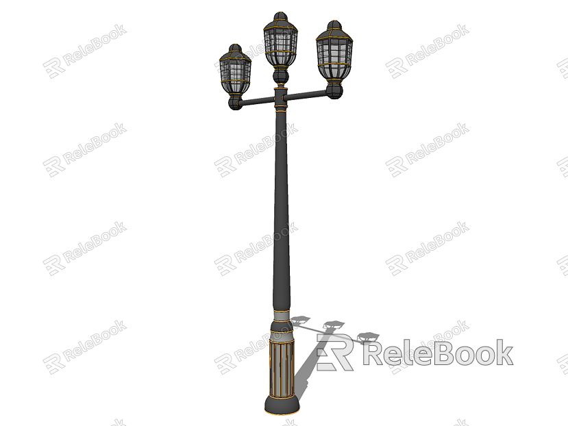 European-style street lamp, road street lamp model