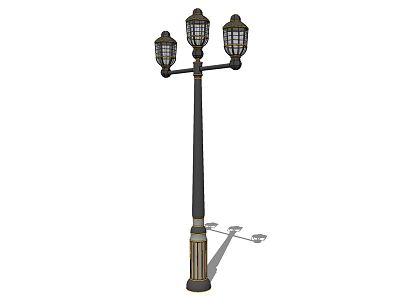 European-style street lamp, road street lamp 3d model