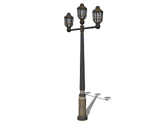 European-style street lamp, road street lamp 3d model