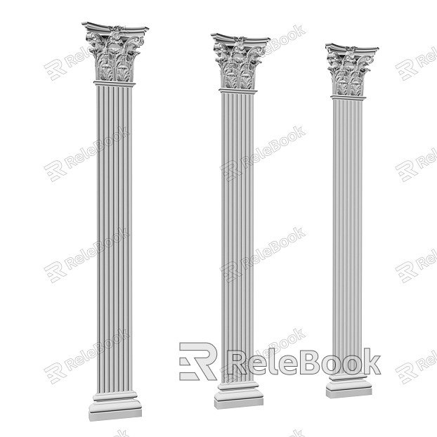 European Roman column Gypsum Roman column model