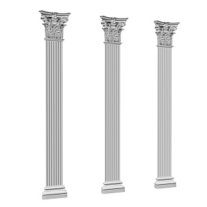 European Roman column Gypsum Roman column 3d model