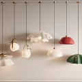 Various Modern Pendant Lights With Different Colors And Unique Shapes For Interior Decoration