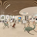 Well Equipped School Music Classroom With Various Musical Instruments And Music Sheets