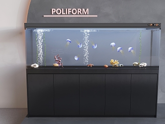 Light Luxury Fish Tank Aquarium Ornamental Fish Tank Glass Fish Tank Aquarium Jellyfish 3d model