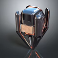 Metallic Industrial Machine Component With Black Copper Heat Sink And Reflective Surface