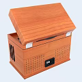 Vintage Audio Player With Wooden Case Vinyl Record Turntable Arm And Control Panel