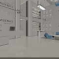 Modern Minimalist High End Beauty Salon Interior With Reception Desk And Product Shelves
