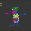 grasshopper insect cartoon locust animation locust anime locust anime game character 3d model