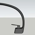 Sleek Modern Curved Arch Design Matte Black Faucet With Single Handle