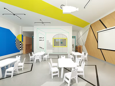 Modern Classroom Kindergarten Classroom 3d model