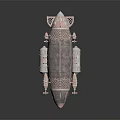 Detailed Vintage Airship Model With Metal Structure Netting And Engines