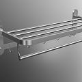 Towel Rack Bath Towel Rack Hardware Hanging Bathroom Rack 3d model