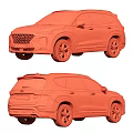 Hyundai SUV Exterior And Interior Features 3d model