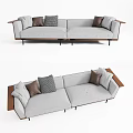 Modern double sofa three-seat sofa 3d model