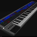 Professional Electronic Keyboard Instrument With Multiple Keyboards Knobs And Colorful Control Panels 3d model