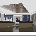 Bridal Shop Interior Design With Wedding Dresses Display Elegant Jewelry Counter And Comfortable Sofa Seating