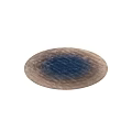 Round Area Rug Featuring Gradient Blue To Brown Ombre Design And Soft Texture