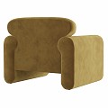 Modern Leisure Chair Gala Armchair Yellow 3d model