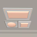 Ceiling lamp square ceiling lamp round geometric combination bedroom living room children's room simple ceiling lamp 3d model