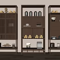 Antique shelf display rack 3d model
