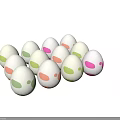 Egg Shaped Plush Dolls Featuring Colorful Spots and Soft Huggable Design