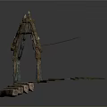 Handmade Twig Shelter Structure with Natural Wooden Branches and Simple Design