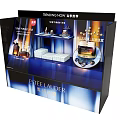 Modern Estee Lauder Cosmetics Display Shelves With Retail Design And Skincare Products