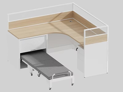 Desk Staff Table Table Screen 3d model Desk Staff Table Table Screen 3d model