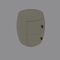 Modern White Side Table with Two Drawers and Gold Handles Design