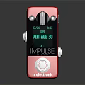 TC Electronic Vintage Delay Pulse Red Effect Pedal With Knob And Switch 3d model