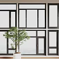Modern windows 3d model