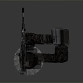 Browning machine gun Browning Gatling White Browning machine gun machine gun bullet military 3d model