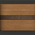 Portable Wooden Audio Speaker With Leather Handle Digital Time Display FM Radio And Control Buttons