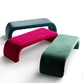 Modern Curved Upholstered Public Chairs In Red And Blue Colors