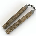 Wooden Handle Nunchucks Sports Training Equipment With Chain Link For Practice