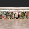Modern Vibrant Indoor Playground With Colorful Arches Green Plants And Seating Benches