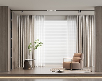 Modern Curtains 3d model