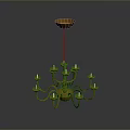 Elegant Golden Chandelier With Multiple Candle Holders And Classic Design