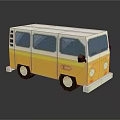 Modern bus minibus minivan driverless bus 3d model