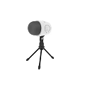 White Round Decorative Ornament Set With Tripod Base And Modern Design