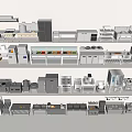 Various Kitchen Appliances Collection Displaying Different Types For Modern Kitchens 3d model