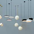 Pendant lamp combination 3d model