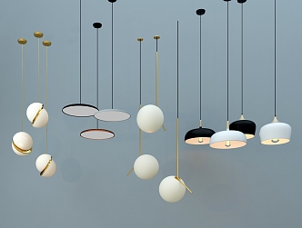 Pendant lamp combination 3d model