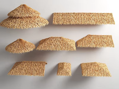thatched roof thatched shed thatched roof thatched roof 3d model
