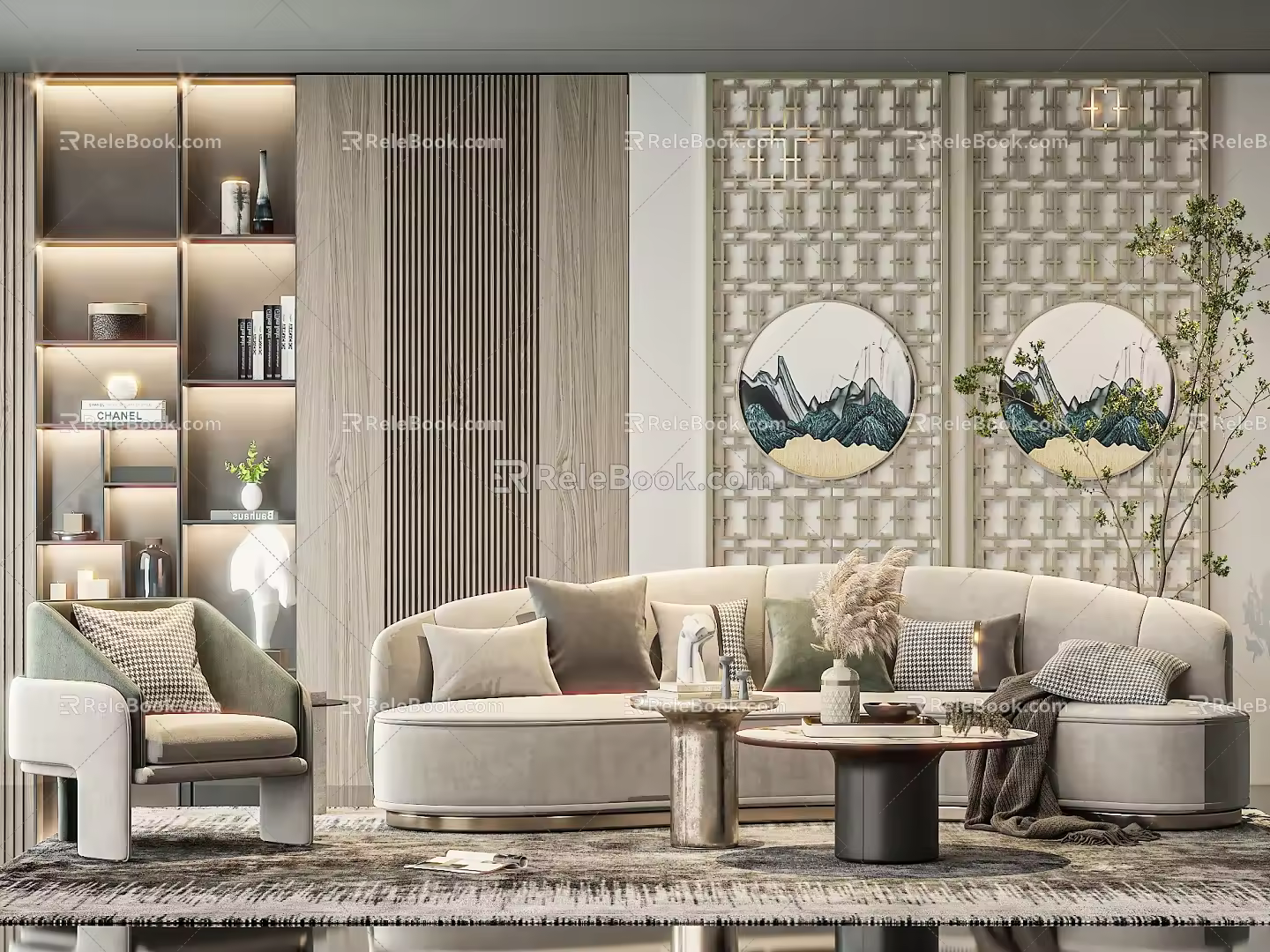 Modern Sofa Coffee Table Combination Sofa Coffee Table 3d model