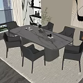 Dining table and chair combination 3d model